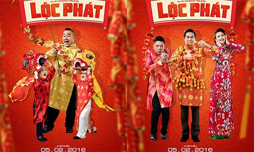 Dan dien vien phim Tet 2016 Loc Phat ron rang chuc xuan